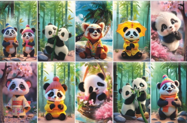 Блокнот А6  30л Малыш панда