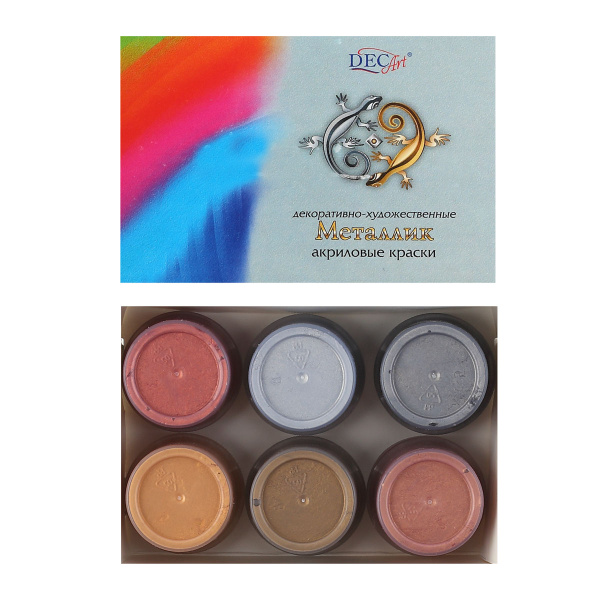 Краски акриловые 06цв. Металлик 20мл