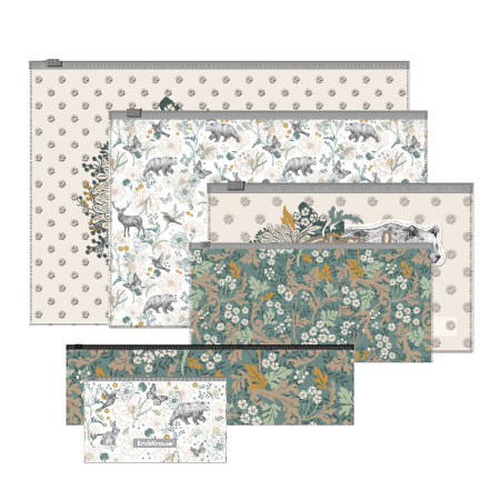 Папка на молнии Natural Life набор 6шт АКЦИЯ