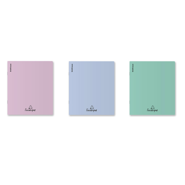 Тетрадь темат. 48л Pastel Bloom Геометрия, пластик.обл.
