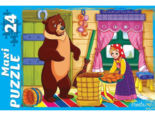 Пазлы 24 эл MAXI Маша и медведь