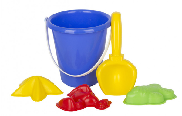 Песочный набор (ведро,совок,формочки) УПС