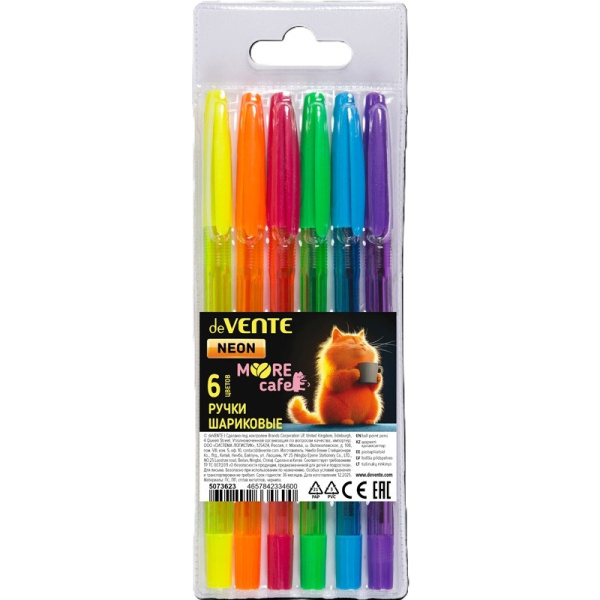 Набор шариковых ручек 6цв. MooreCafe