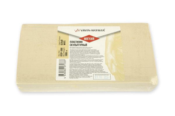Пластилин  скульптурный 1кг Белый М