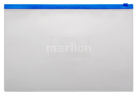 Папка на молнии А4+ прозрачная 0,15мм Ассорти