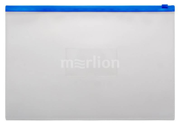 Папка на молнии А4+ прозрачная 0,15мм Ассорти