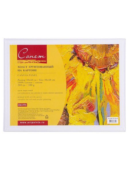 Холст на картоне 30*40см
