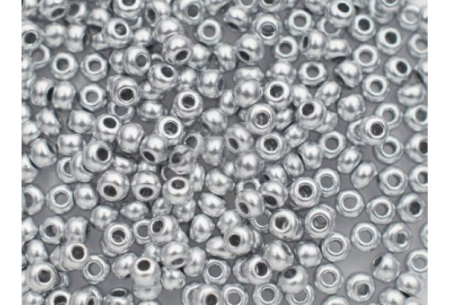 Бисер серый 2мм 50г темный метал круглый