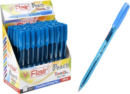 Ручка шарик. Flair Peach Trendz 1,0мм голубая, трехгр.корп
