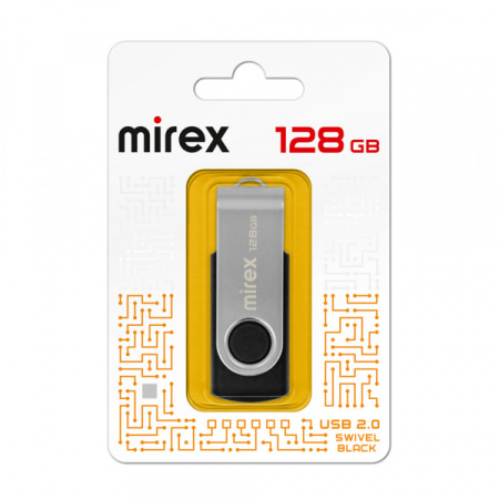 Флэшка128Gb Swivel чёрный