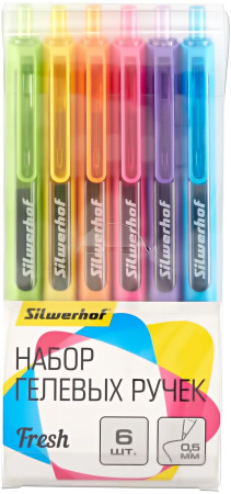 Ручка гель авт.  NG Fresh, 0,5мм синие, набор 6шт