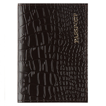 Обложка/паспорта "Cayman" бордо, кожа, лак, тисн. фольгой