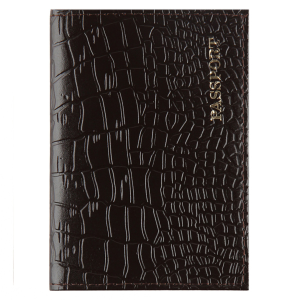 Обложка/паспорта "Cayman" бордо, кожа, лак, тисн. фольгой