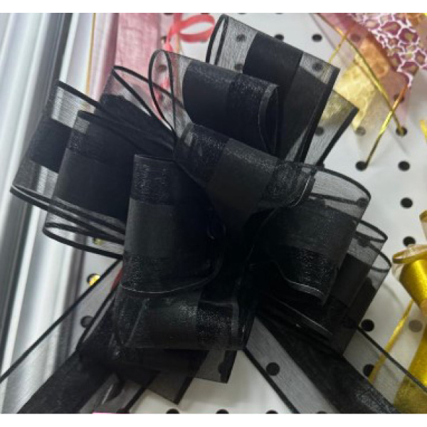 Бант упаковочный 64мм Шар чёрный