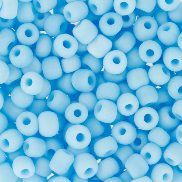 Бисер голубой 3мм 10гр круглый матовый (0041М-0050М)