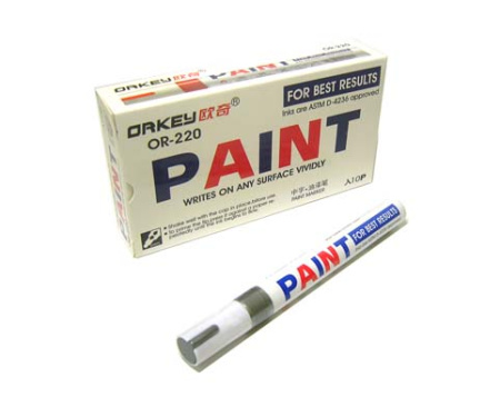 Маркер-краска серебро Orkey
