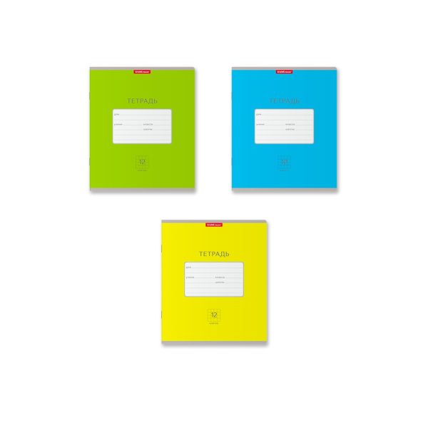 Тетрадь 12л клетка Классика Bright