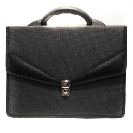 Портфель ткань 2отд. Ладога  Серый  двунить комбинир.