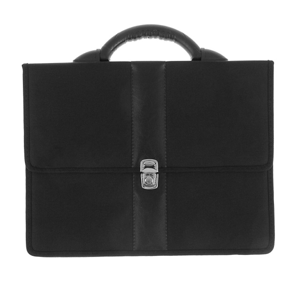 Портфель ткань 2отд. Всеволожск  Черный двунить комбинир.