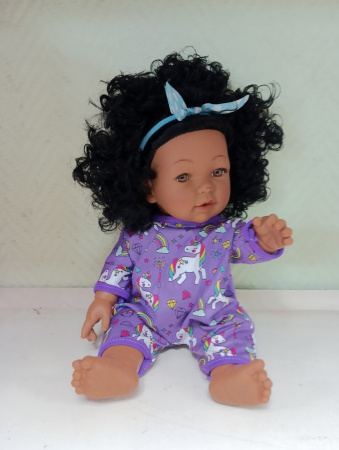Кукла Baby accident Негритянка, звук 25см