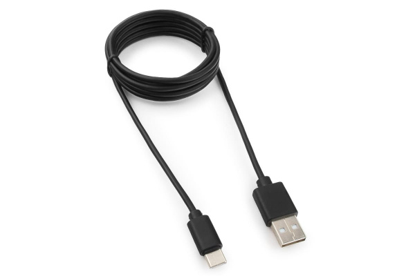 Кабель USB - TypeC 1,8м Гарнизон 3А, черный