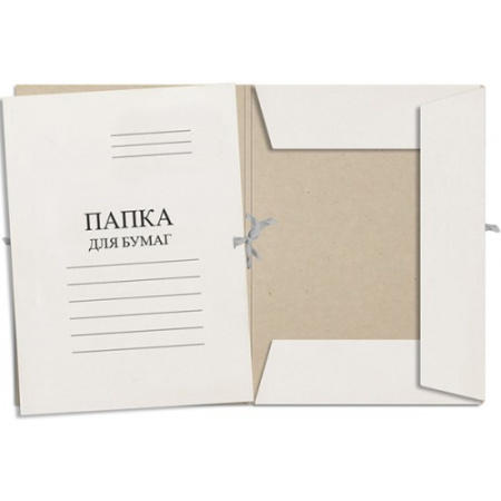 Папка на завязках картон 400г/м2  немел.