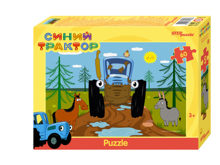 Пазлы 60 эл Синий трактор