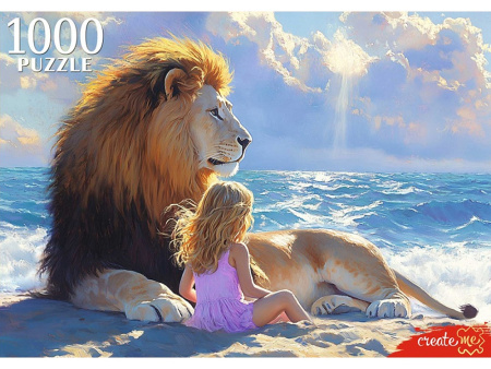 Пазлы 1000 эл Девочка и лев