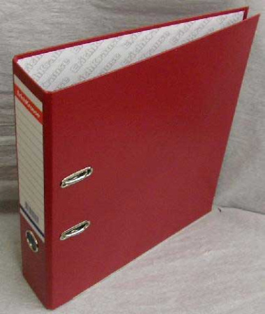 Регистратор 70мм бордовый Стандарт мет.уголки