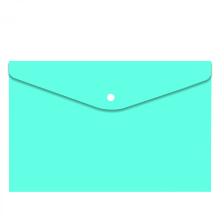 Папка-конверт кнопка А4 Macarons бирюзовая