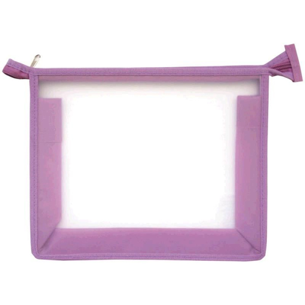 Папка д/тетр  А5  на молнии  "офис" Сиреневая