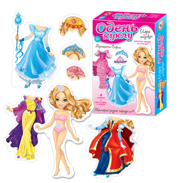 Игра на липучках Одень куклу. Принцесса София