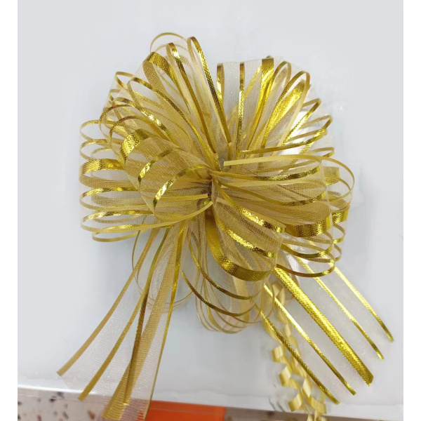 Бант упаковочный 30мм Шар золотой