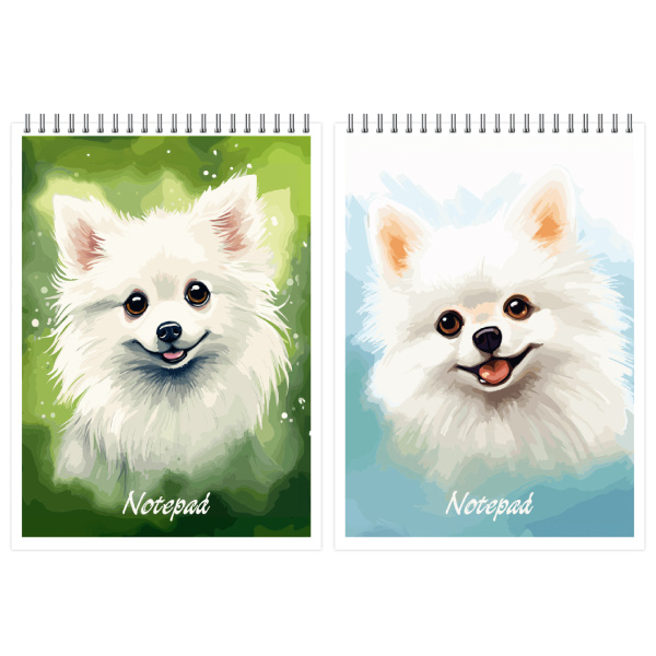 Блокнот/гребень  А6  40л Белый шпиц