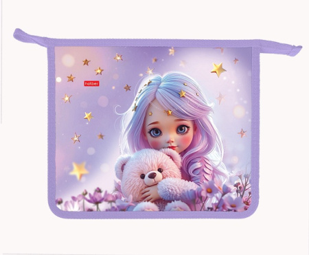 Папка д/тетр  А5  на молнии  Лилу