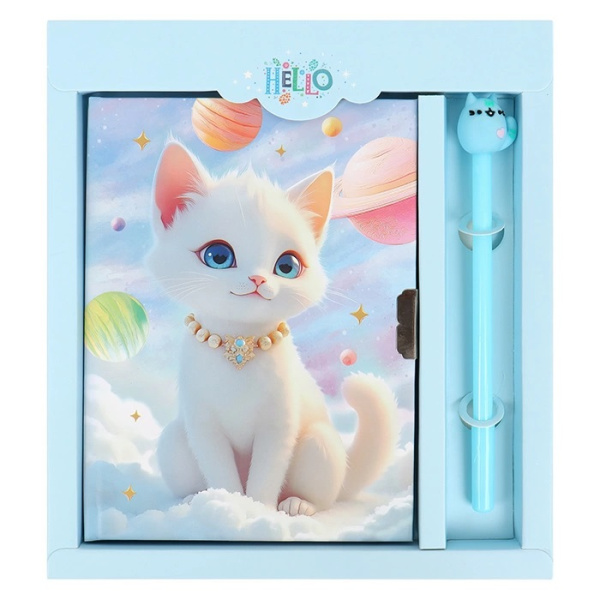 Блокнот подарочный А5 на замочке, ручка