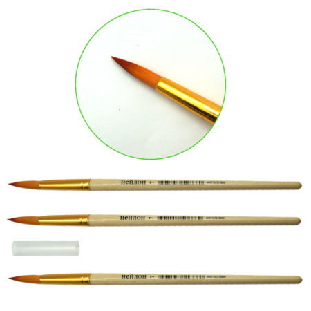 Кисть синтетика (нейлон) № 7 круглая/ европодвес