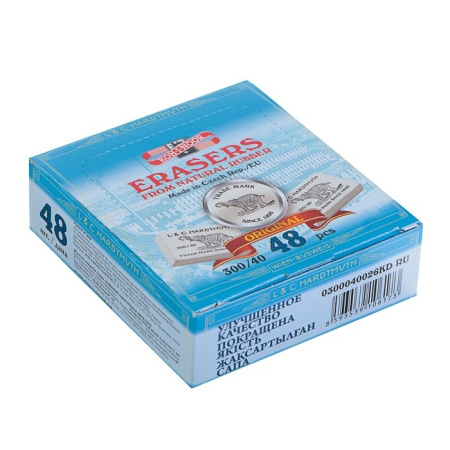 Ластик Hardtmuth (Elephant) Слон, белый 48шт