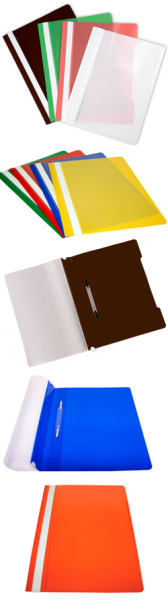 Скоросшиватель пласт.проз.верх  голубой ^