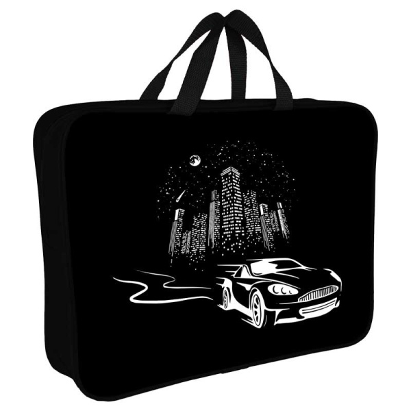 Папка с ручками А4 ткань  Ночные гонки