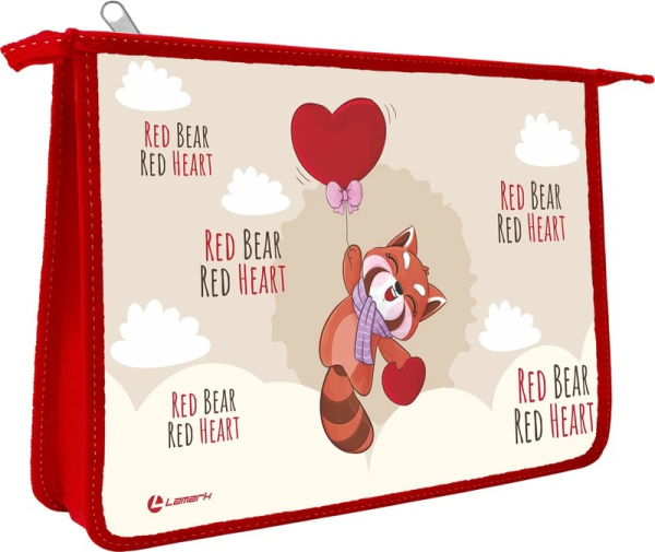 Папка д/тетр А4 на молнии  Красная Панда