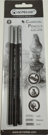 Карандаш угольный, 3шт блистер