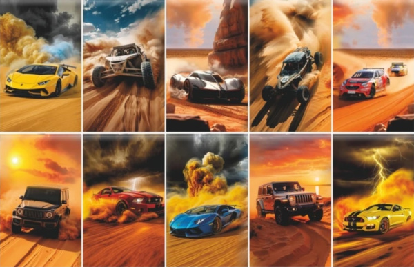 Блокнот А6  30л Гонки в пустыне