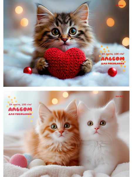 Альбом 24л Котята на пледе