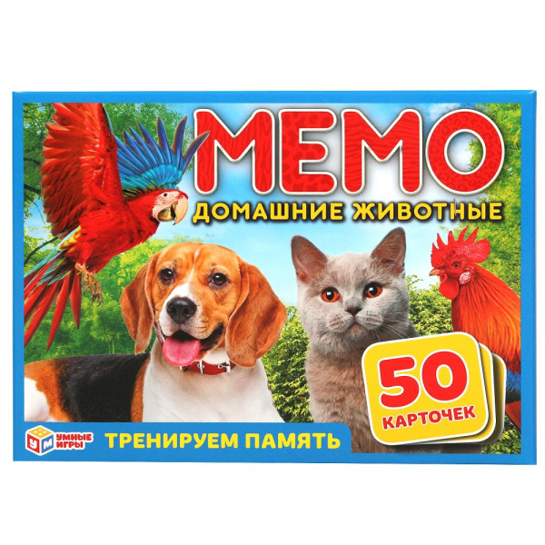 Игра настольная МЕМО-Домашние животные (50 карточек)