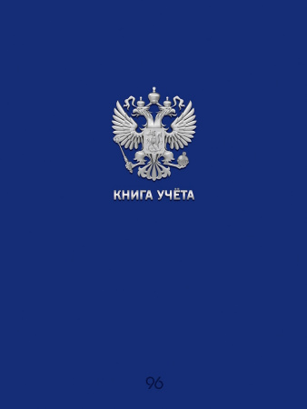 Книга Учета  карт.обложка 96л. клетка Россия синяя