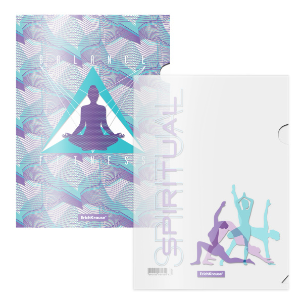 Папка уголок Meditation, набор 4шт ассорти АКЦИЯ