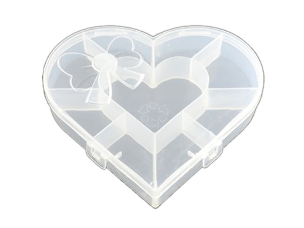 Контейнер д/хранения бисера, страз Сердце, 9 ячеек