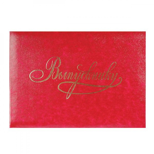 Папка адресная А5 "Выпускнику" бордо пухлая бумвинил АКЦИЯ