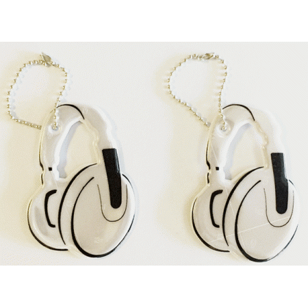 Брелок Светоотражающий Headphones белый